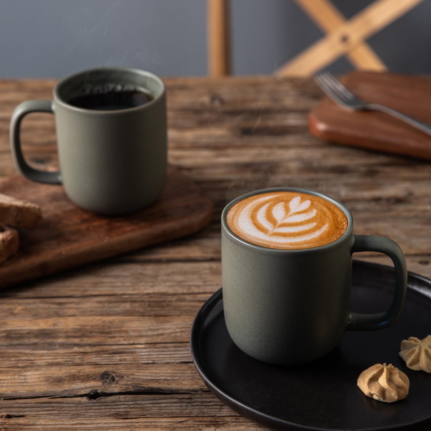 AmorArc 14oz Ceramic Coffee Mugs – Set of 6, Reactive Glaze