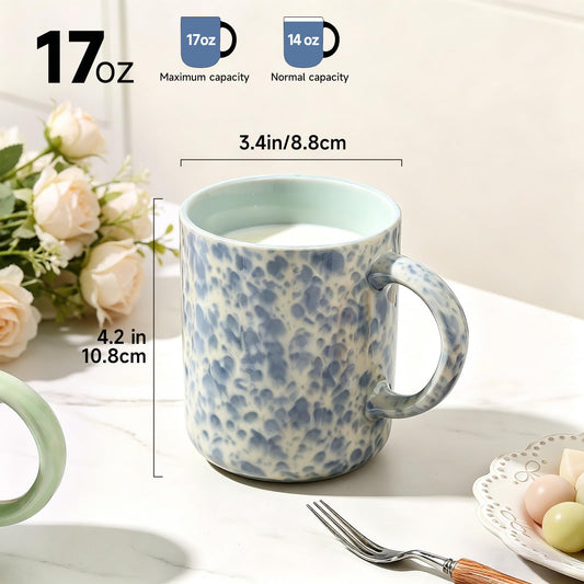 MONITO 17oz Ceramic Coffee Mugs – Set of 4